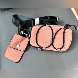 Zara Pink and Black Crossbody Bag Set